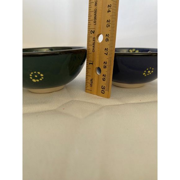 3 Turkish Ceramic 3 1/4" Salt Cellar Dip Bowl Serving Bowl - Picture 2 of 9